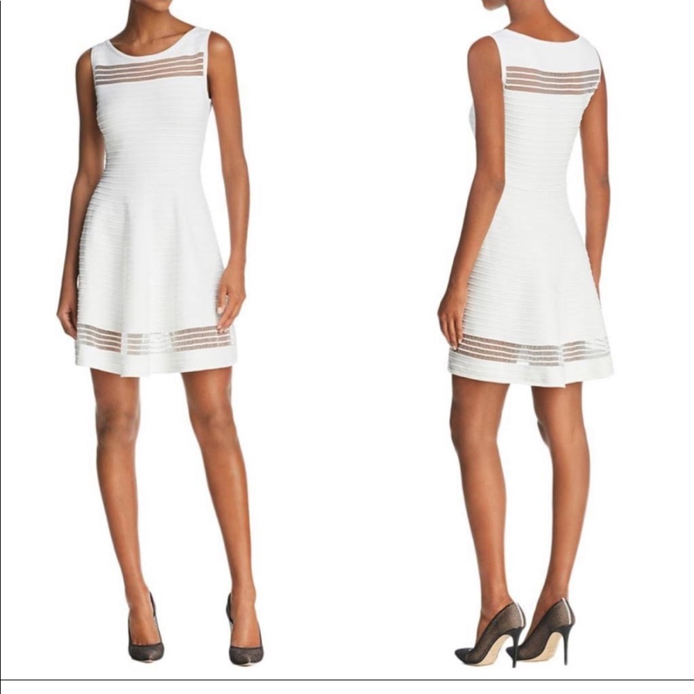French Connection Tobey Illusion Fit & Flare Dress